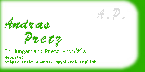 andras pretz business card
